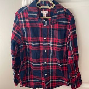 Boys plaid button down shirt